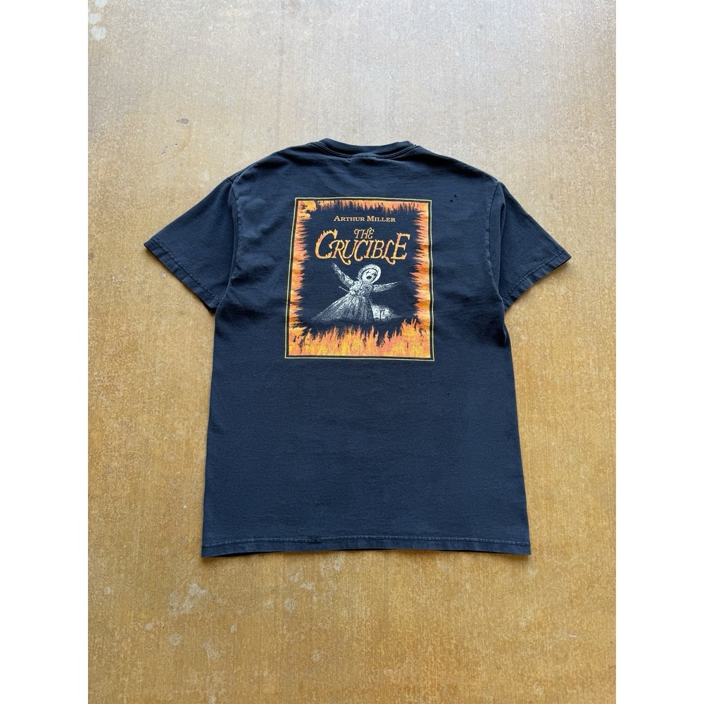 VTG 2002 The Crucible Arthur Miller Play Voodoo Doll Obscure Flames T-Shirt (M)